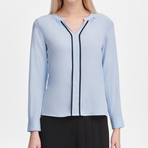 Calvin Klein Tops - Calvin Klein Women's * Long Sleeve V-Neck Blouse * Size Small